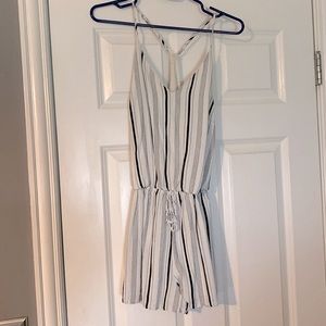 Black stripped romper